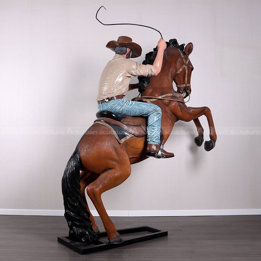 cowboy on horse statue