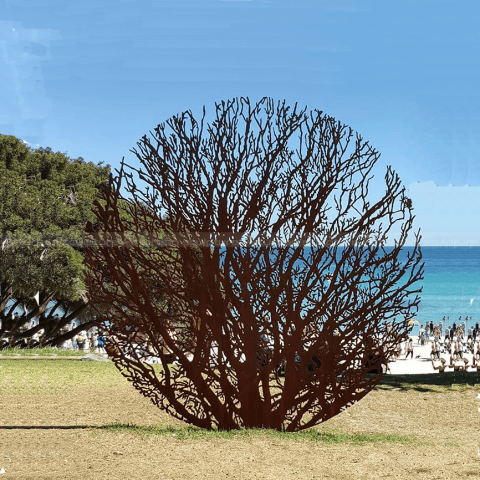 large metal tree sculpture