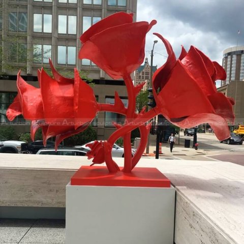 the rose sculpture