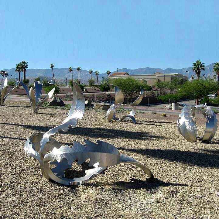 stainless steel garden sculptures