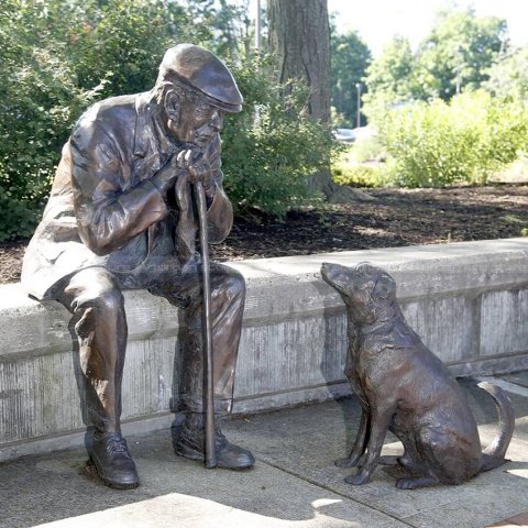 old man sculpture