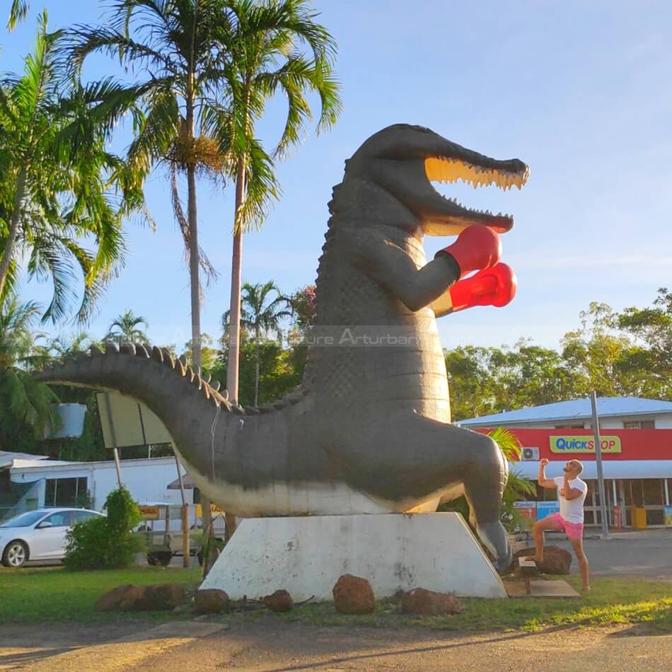 big crocodile statue