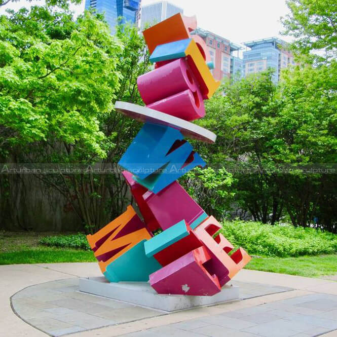 letters sculpture