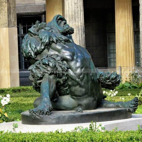 hercules and the nemean lion sculpture