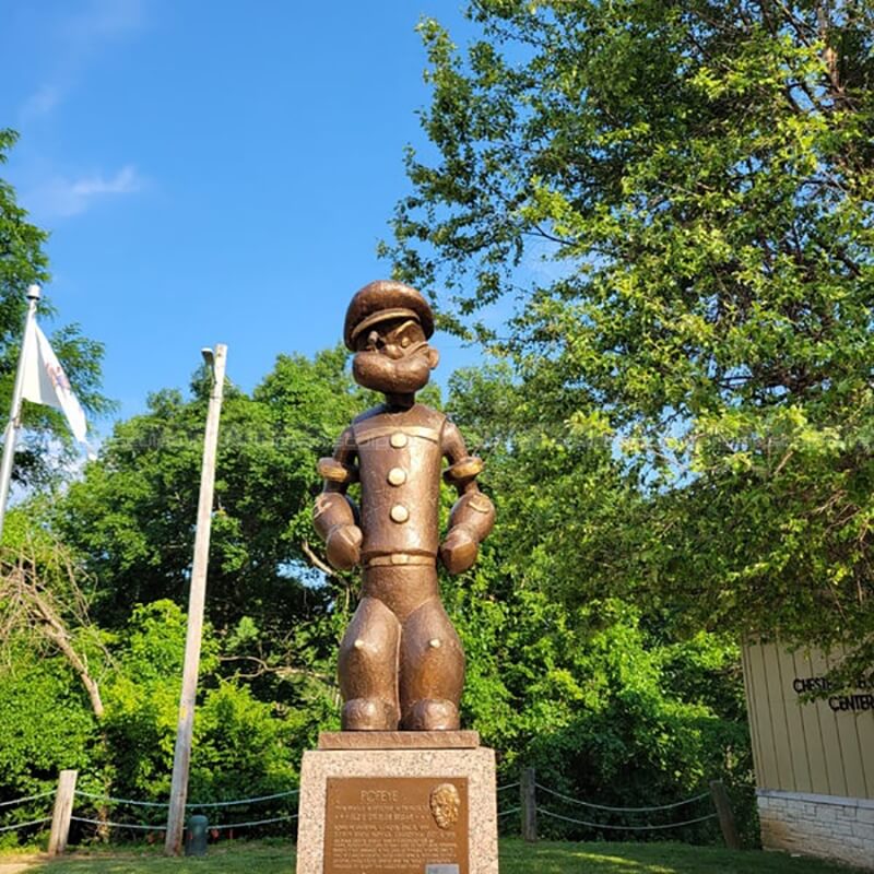 bronze popeye statue