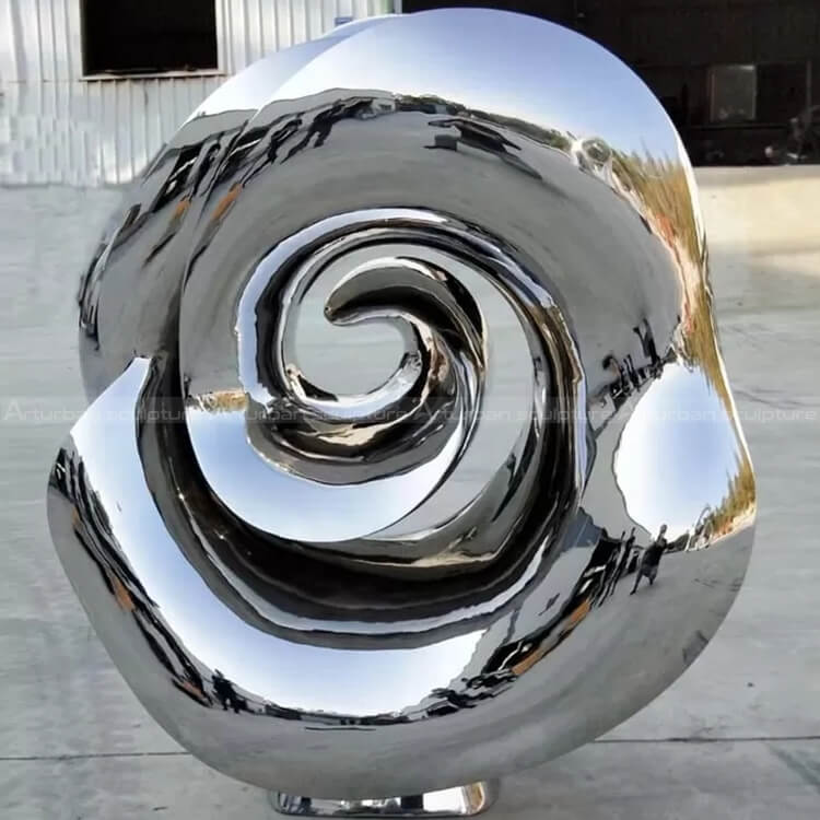 large metal flower sculpture