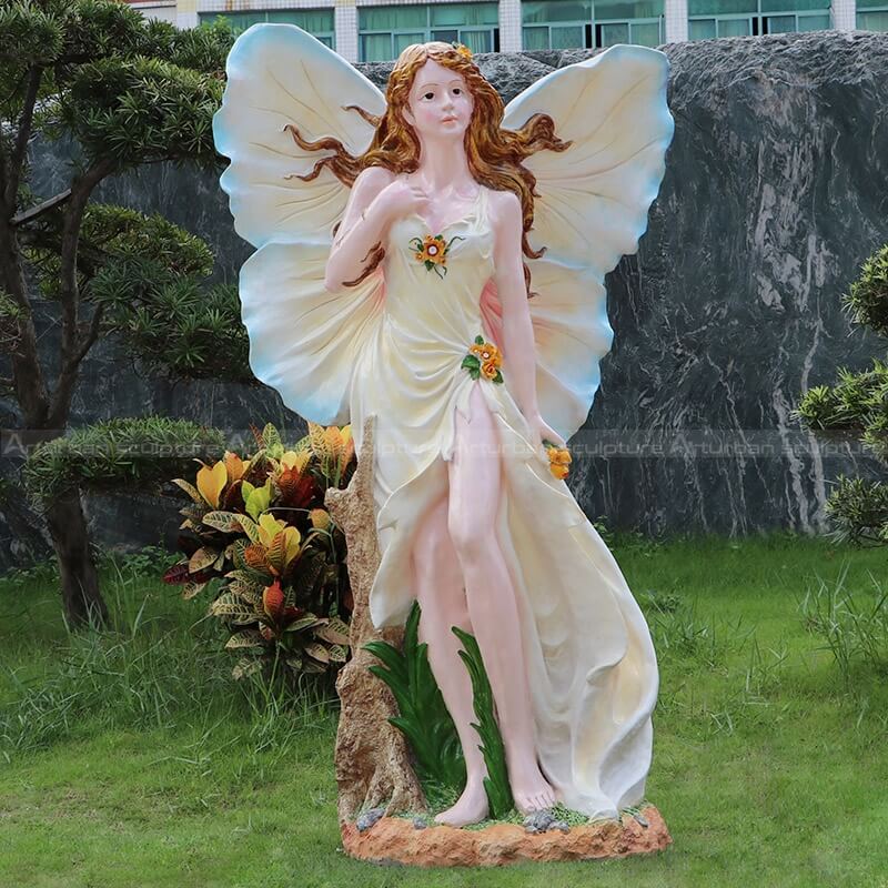 flower fairy statues garden