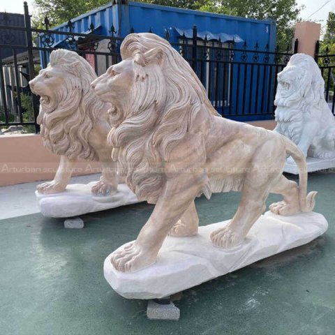 marble lion sculpture