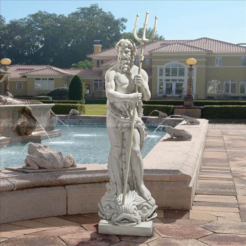 poseidon marble statue