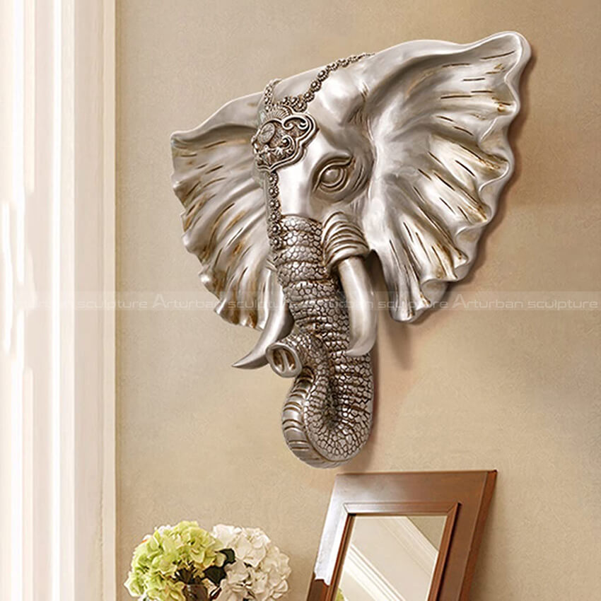 elephant head wall sculpture