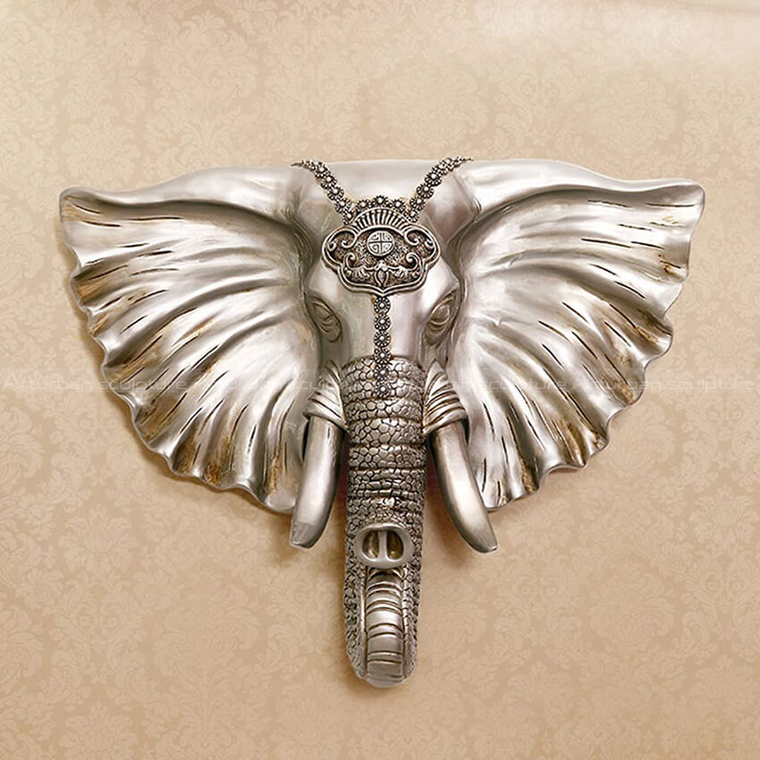 elephant head wall sculpture