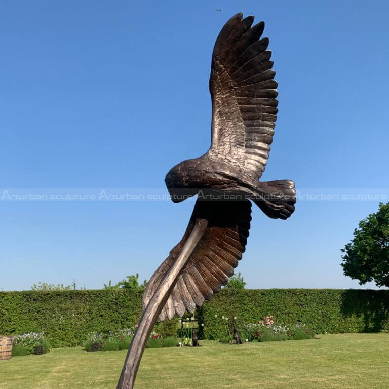 flying owl garden ornament