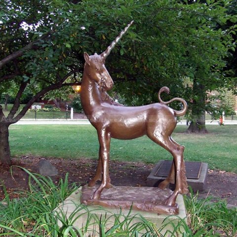 bronze unicorn sculpture