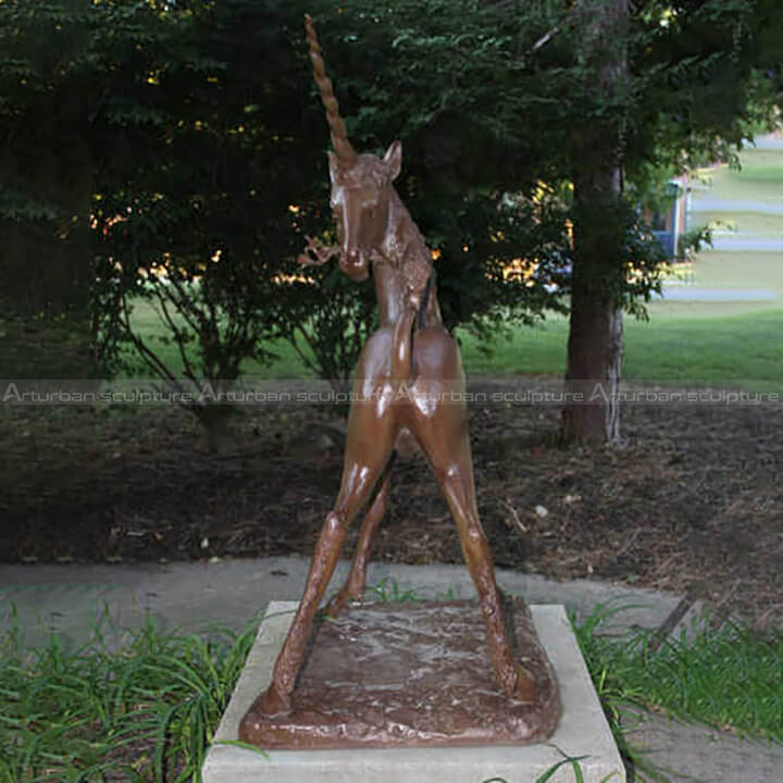 bronze unicorn sculpture