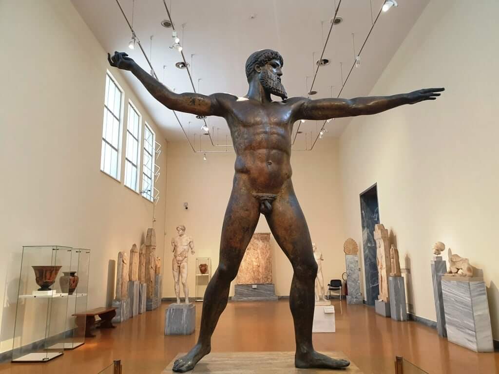 muscular greek statue