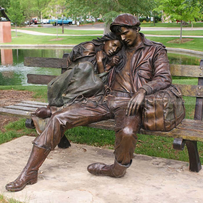 the lovers bronze sculpture