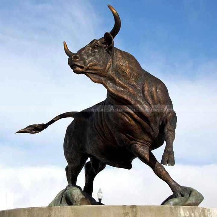 bull garden statue