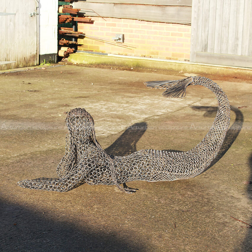 wire mermaid sculpture