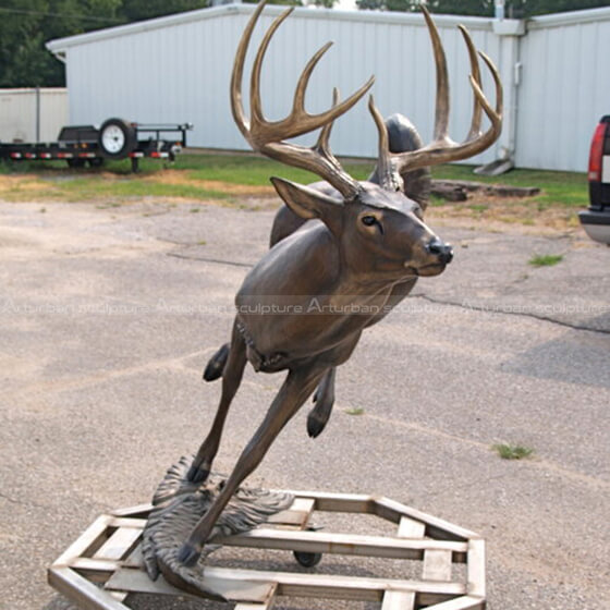 whitetail deer statue