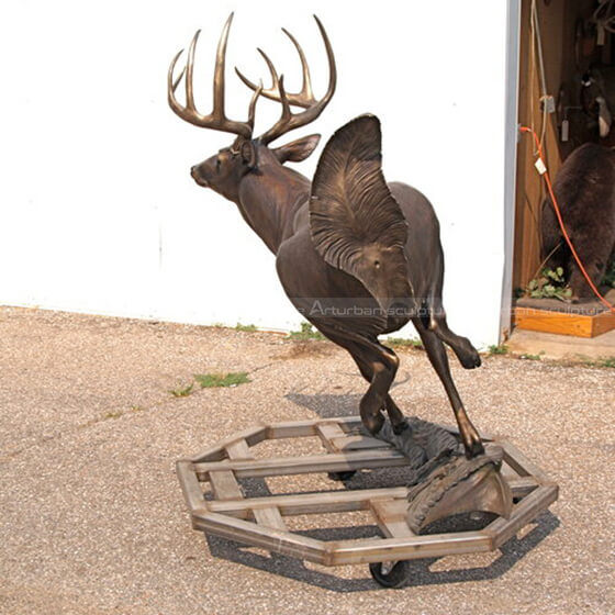 whitetail deer statue