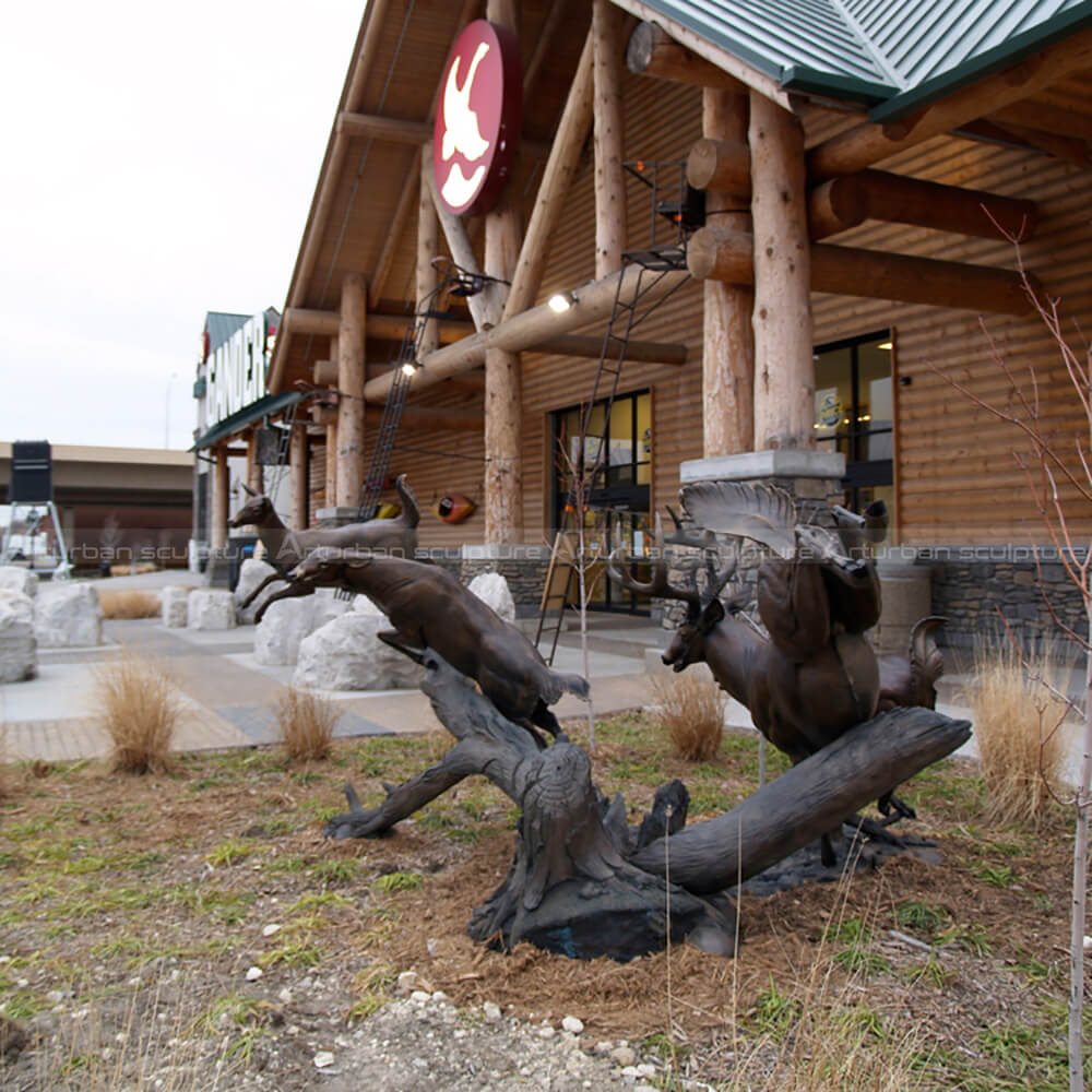 metal deer garden sculptures