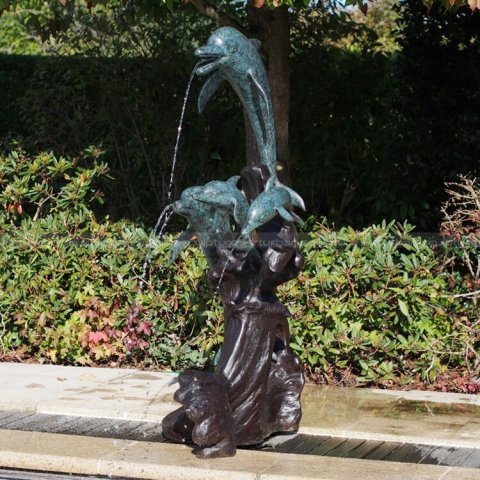 outdoor dolphin fountain