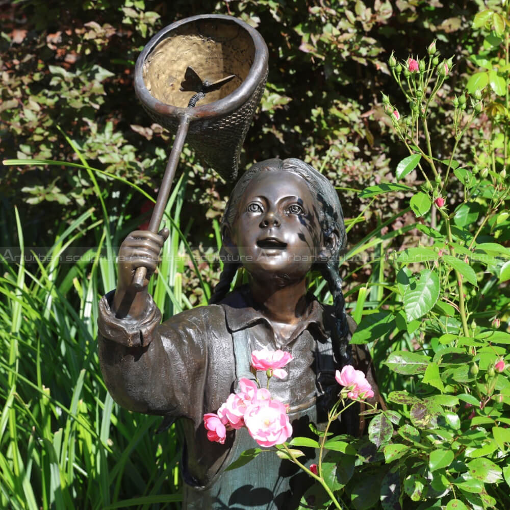 life size bronze girl statue