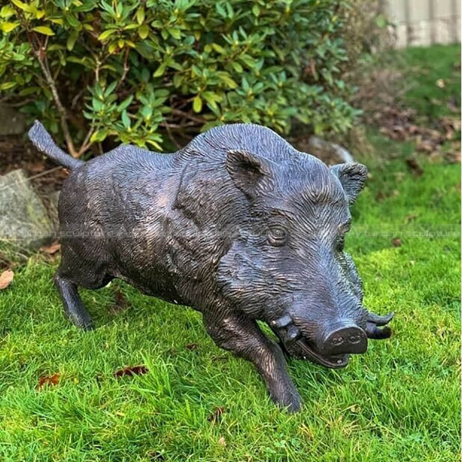 wild boar garden statue