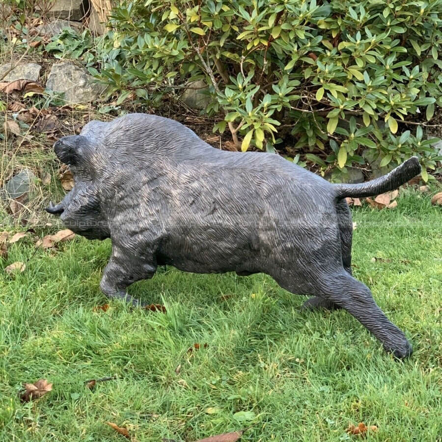 wild boar garden statue