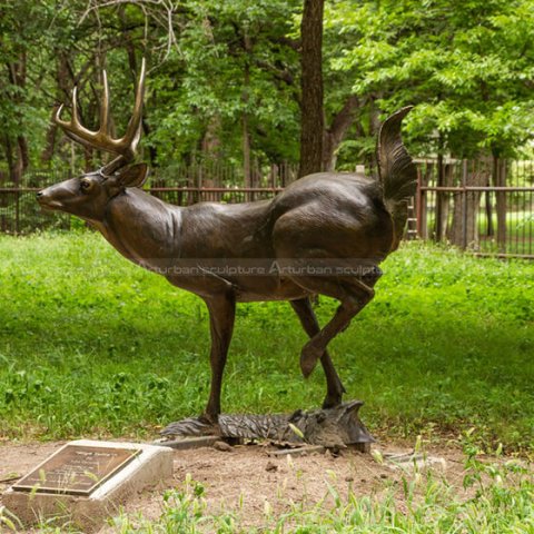 whitetail deer statue