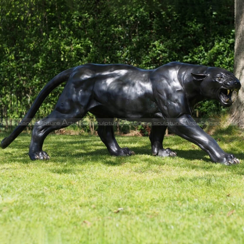 black panther life size statue