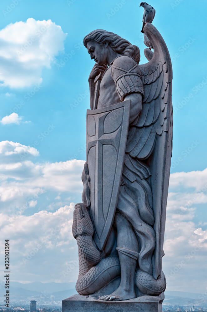 St Michael Marble statue