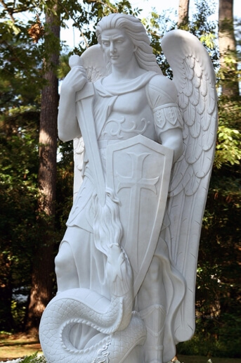 St Michael Marble statue