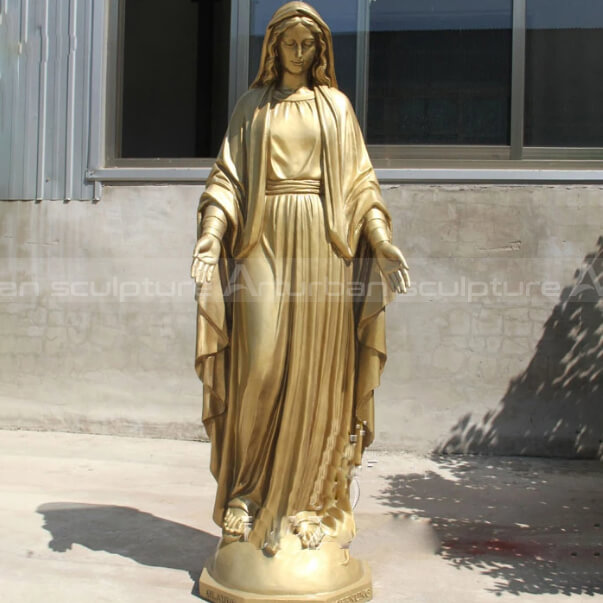 bronze virgin mary statue