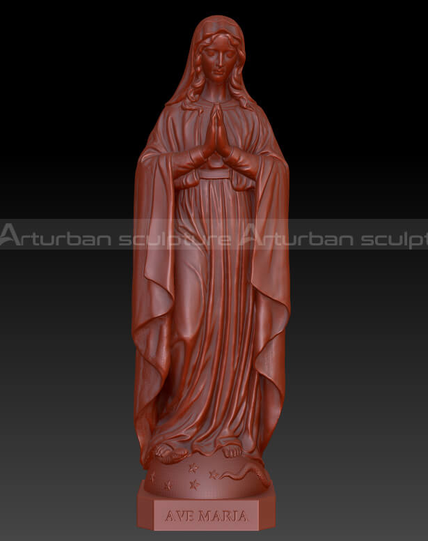 Marble virgin Mary statue is a sculpture with religious significance and artistic value. This sculpture is based on the theme of the Virgin Mary