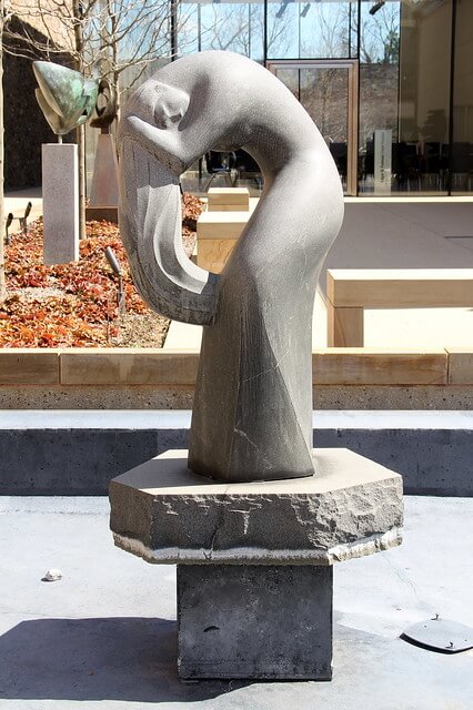 girl washing hair sculpture