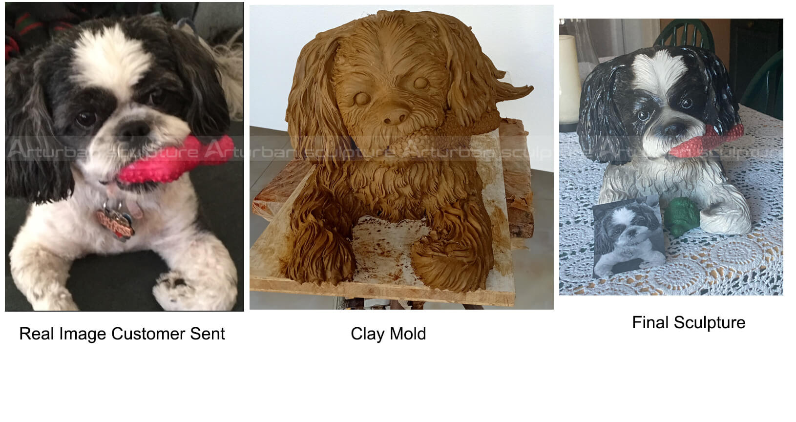 custom life size dog statues