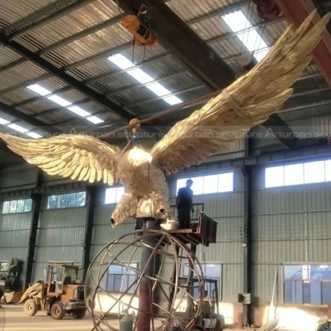 brass eagle statue