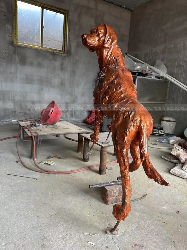 bronze dog statue