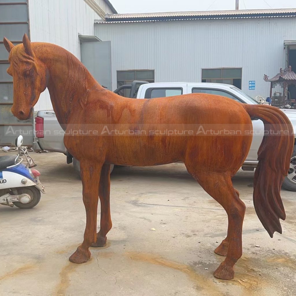  cast iron horse sculpture