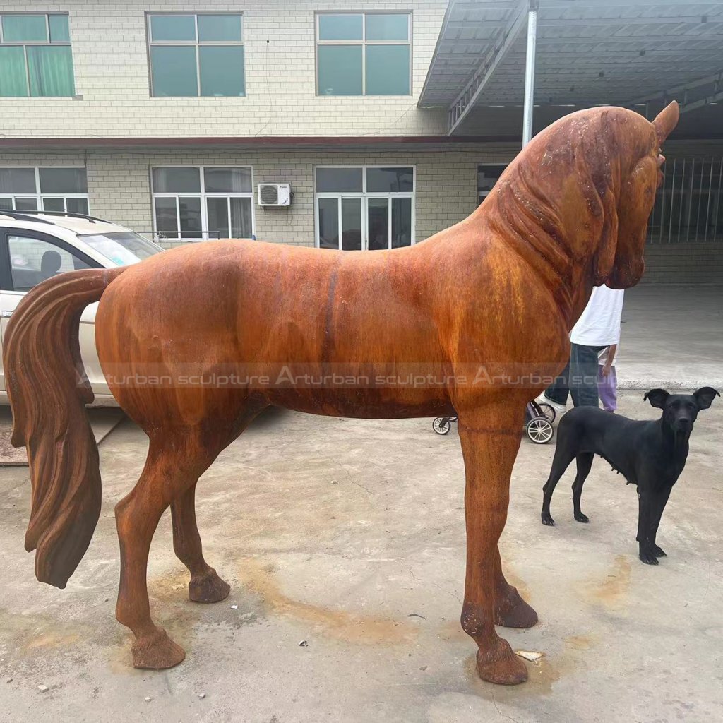  cast iron horse sculpture