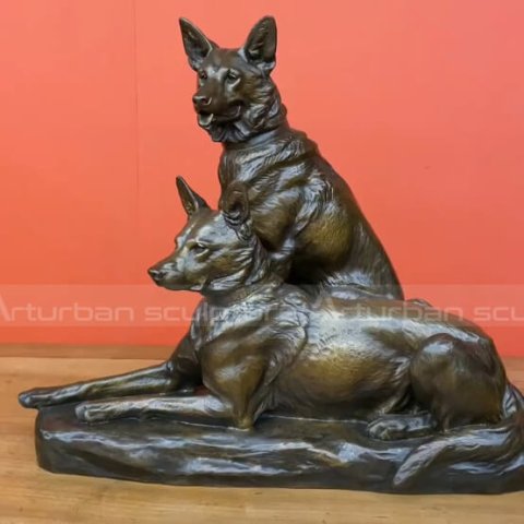 life size german shepherd statue