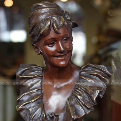 bronze female bust