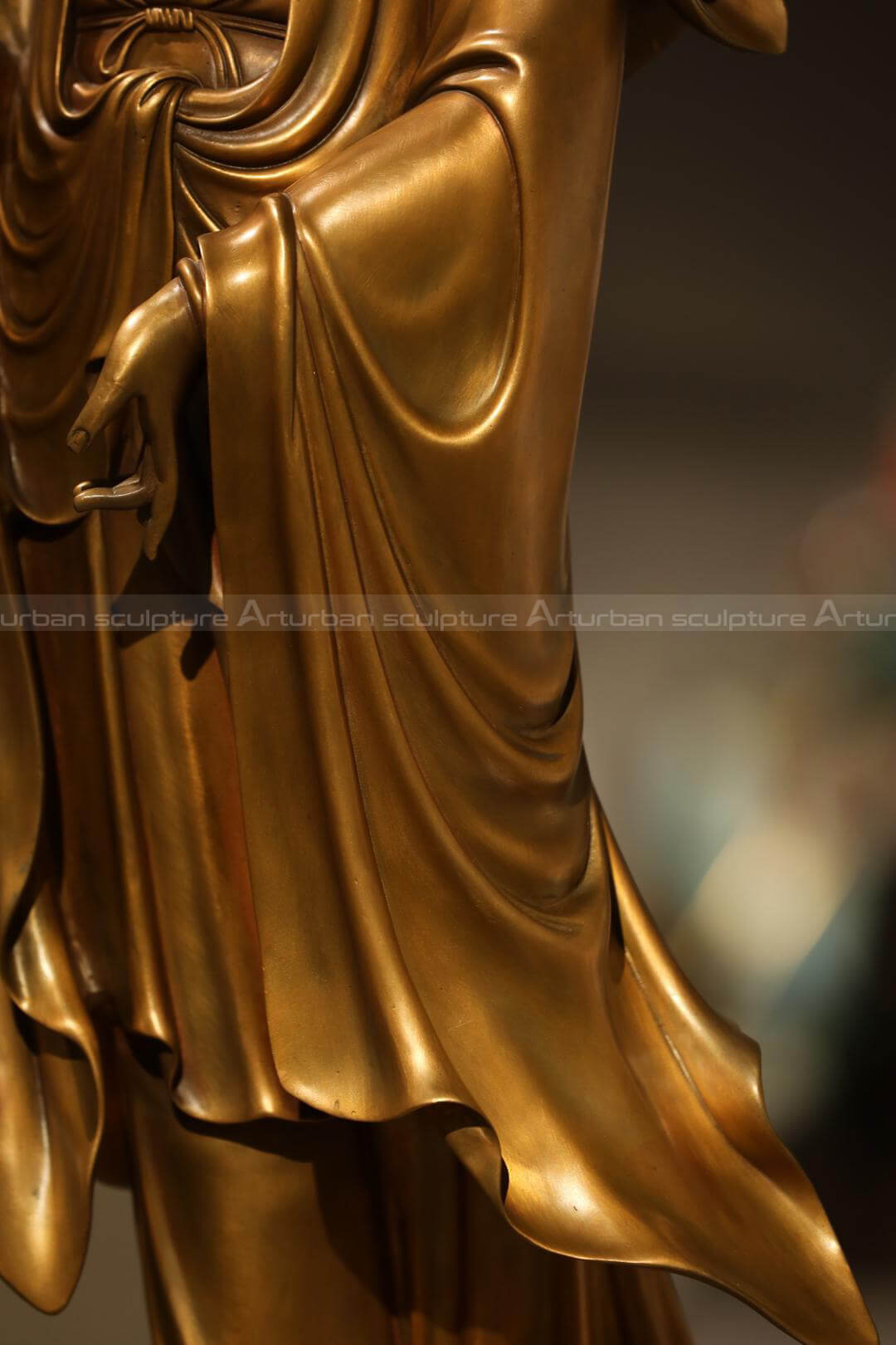 brass kwan yin statue