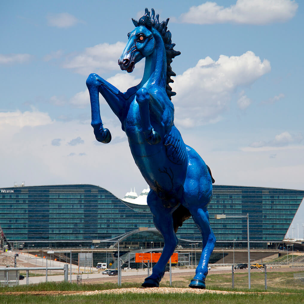 horse statue at Denver Airport