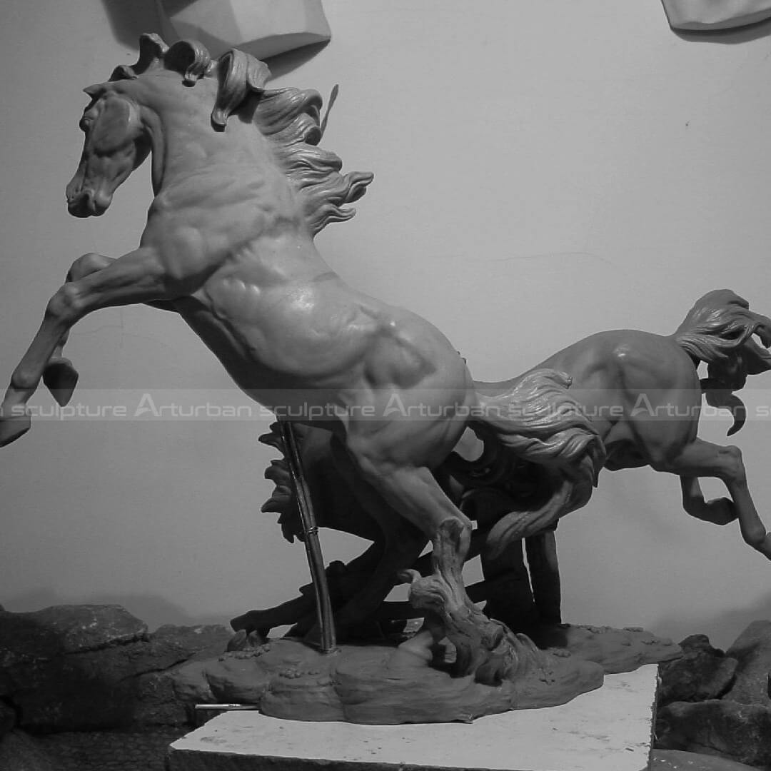 two horse statue