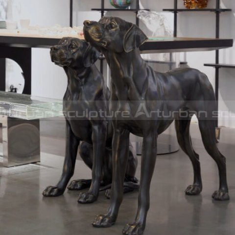 Great Dane Bronze Sculpture