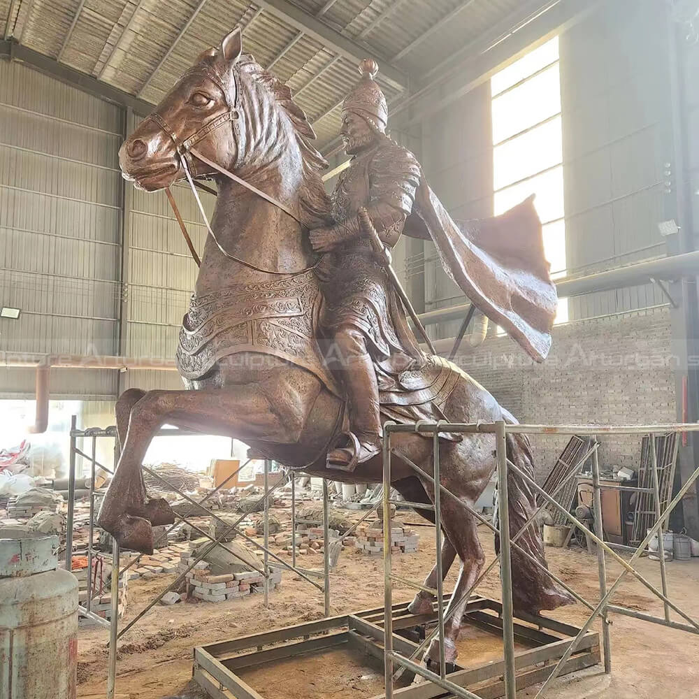 bronze equestrian statues