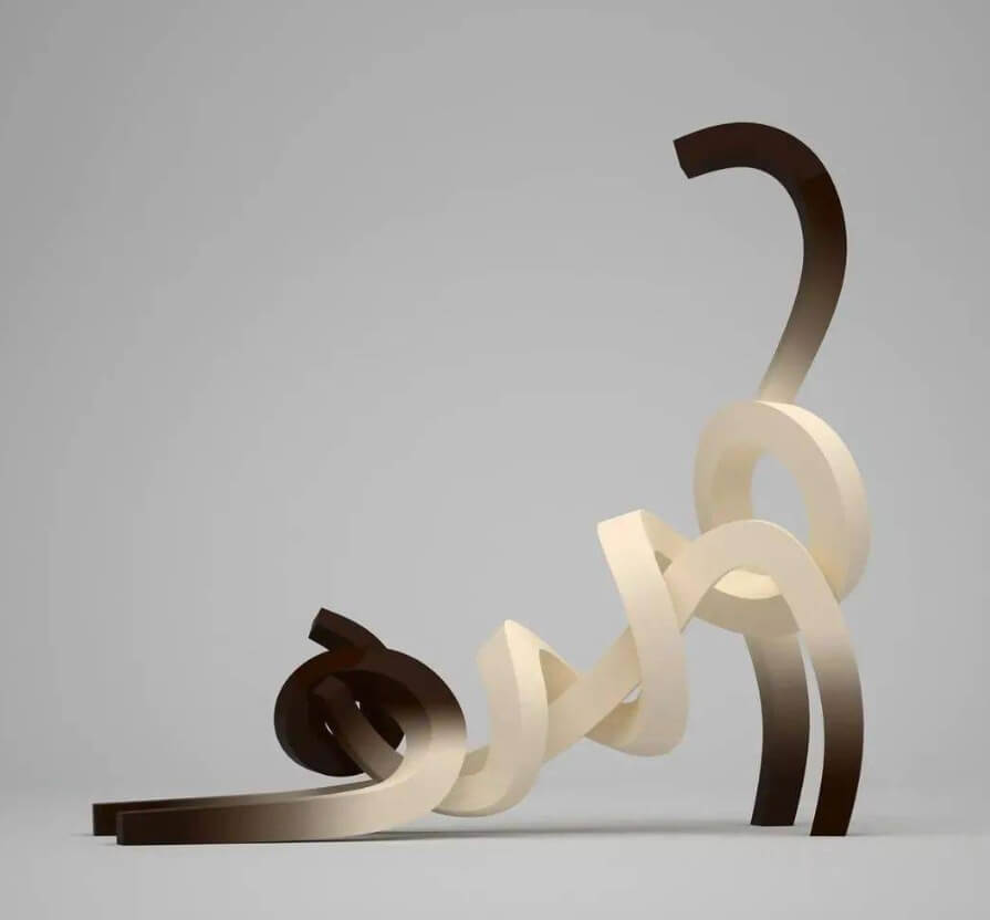 metal cat statue