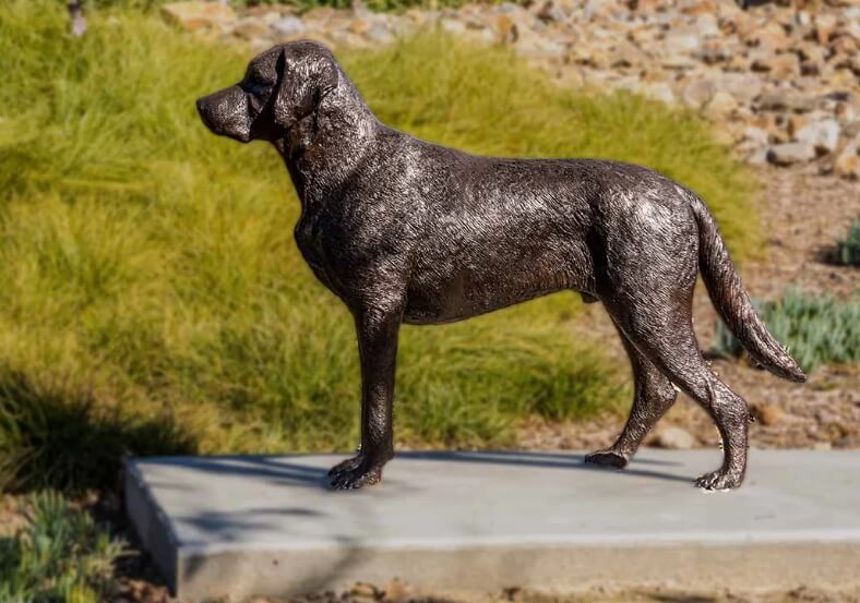 brass dog statue